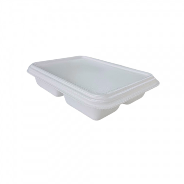 Marmitex de isopor com 3 divisórias M900 retangular Ultra