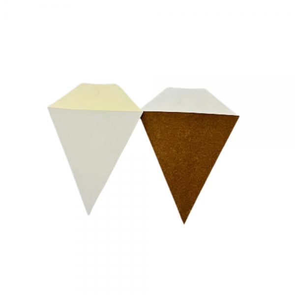 Cone de papel kraft para batata frita