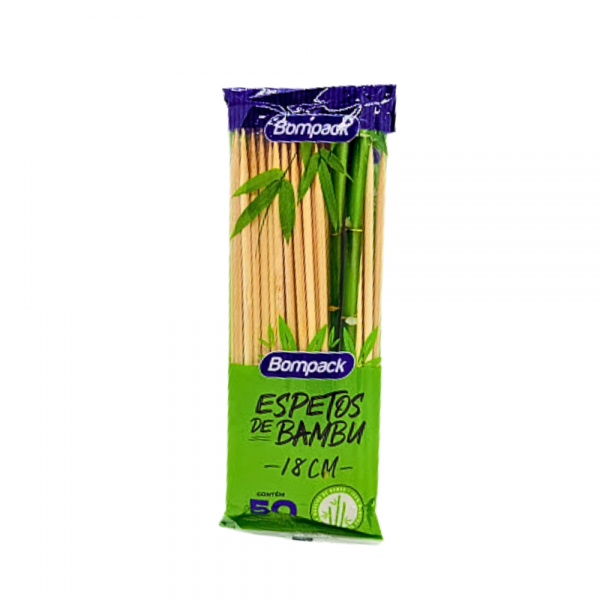 Espeto de bambu 18cm Bompack
