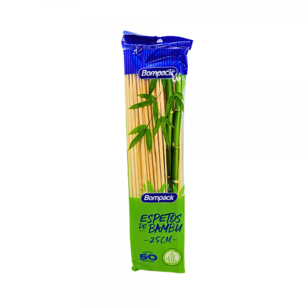 Espeto de bambu 25cm Bompack