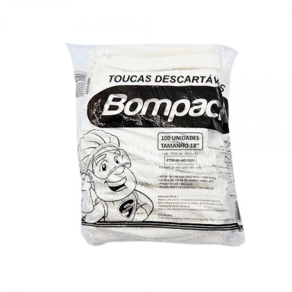 Touca descartável branca