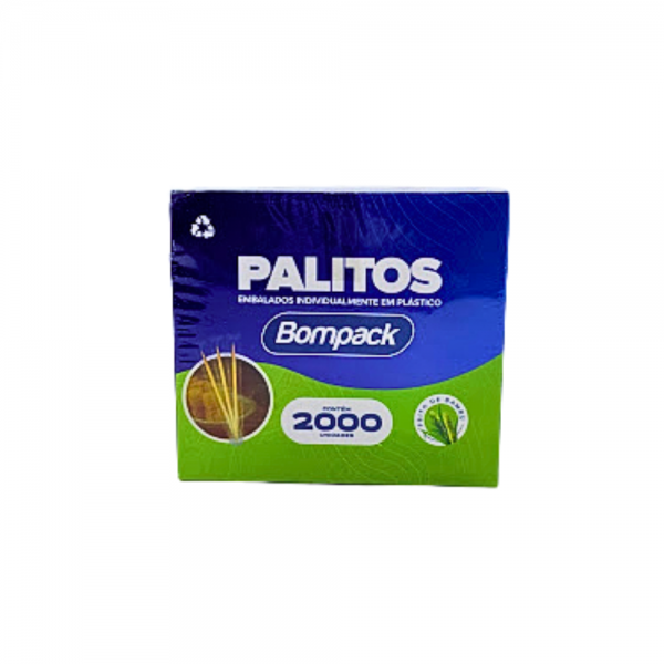 Palito de dente embalado Bompack c/2000un