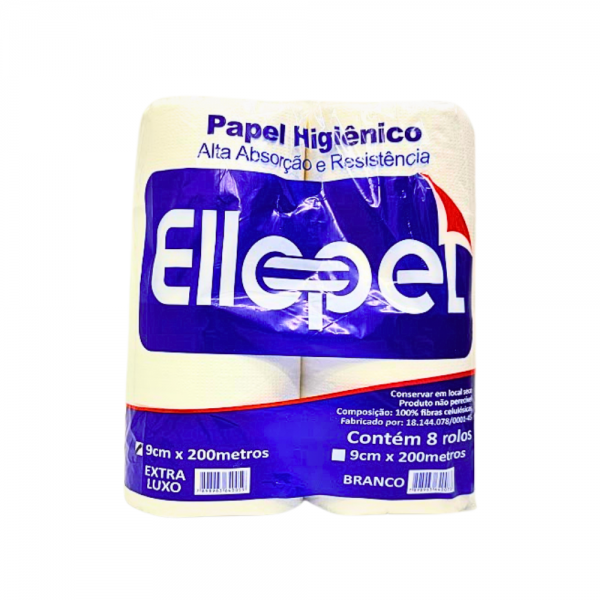 Papel higiênico institucional rolão Ellopel Extra Luxo 8x200mts