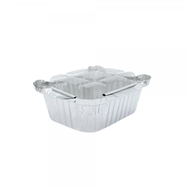 Bandeja de alumínio 135ml com tampa PET Wyda