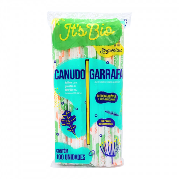 Canudo Bio garrafa 5mm em sachê