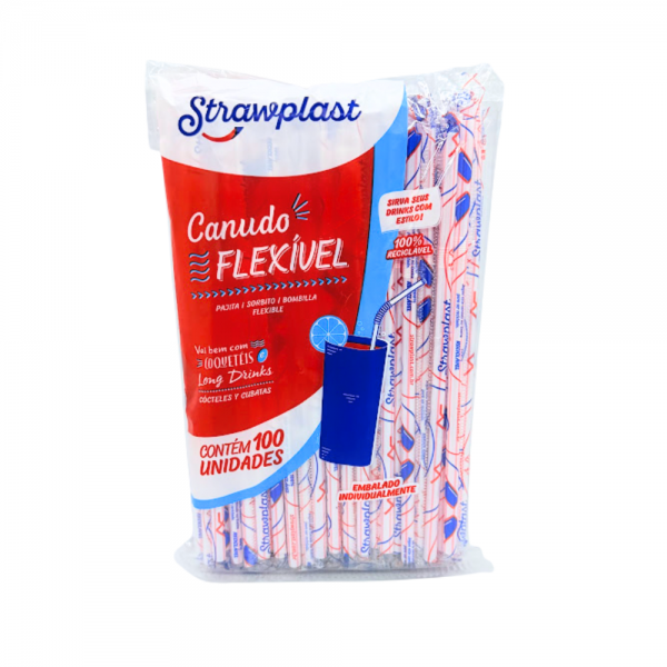Canudo flexível 6mm em sachê