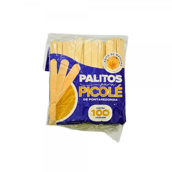Palito para picola ponta redonda