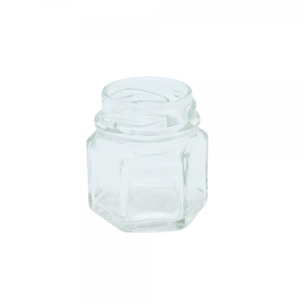 Pote de vidro 40ml sextavado