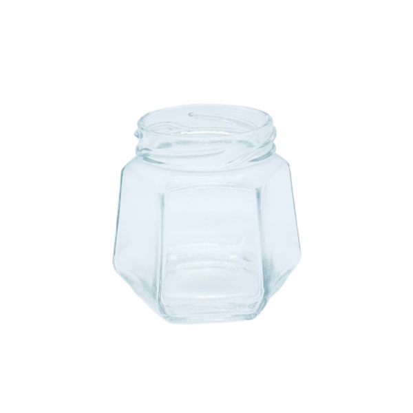 Pote de vidro 230ml Sextavado