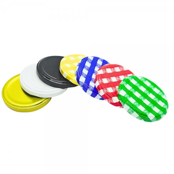 Tampa metálica 74mm para vidro