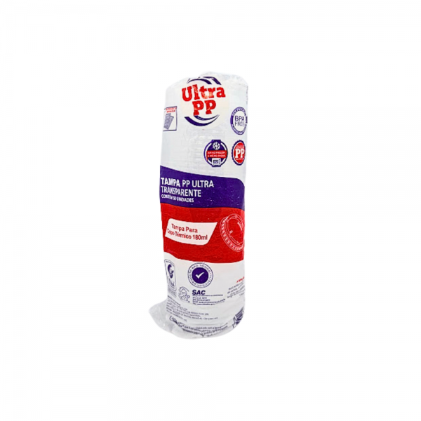 Tampa plástica para copo 180ml Ultra