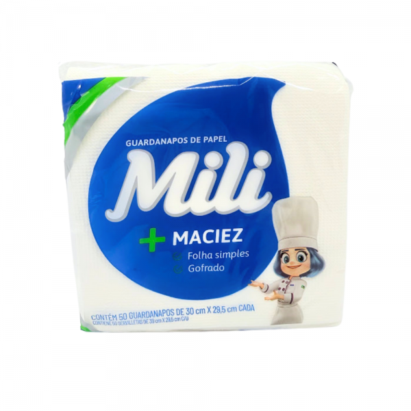Guardanapo de papel folha simples Mili 30x29cm