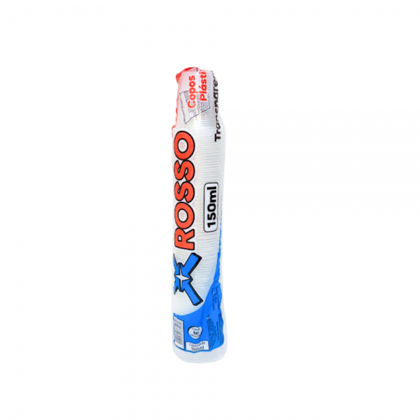 Copo plástico descartável PS 150ml transparente Rosso