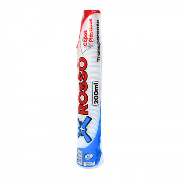 Copo plástico descartável PS 200ml transparente Rosso