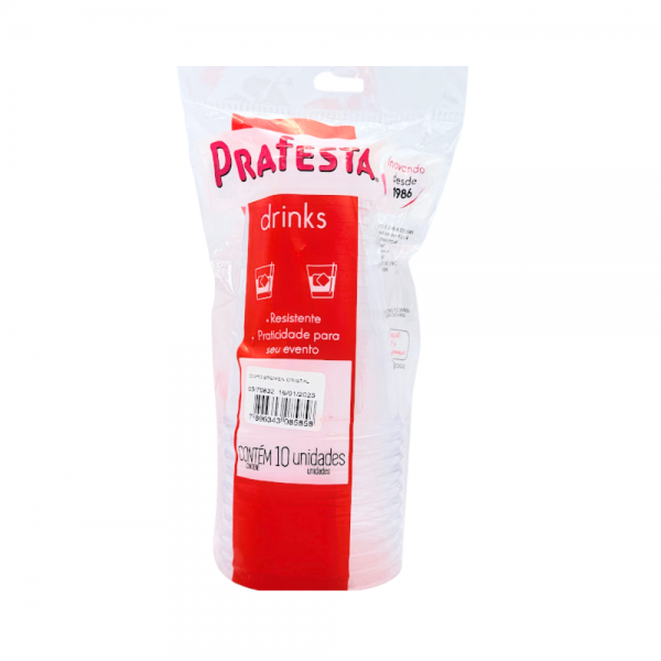 Copo descartável acrílico 300ml Bremen PraFesta