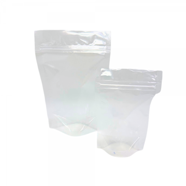 Saco hermético Stand Up Pouch zip lock transparente