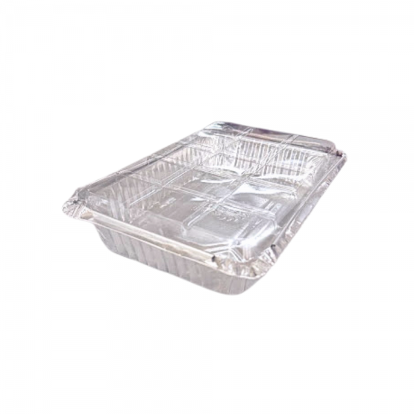 Bandeja de alumínio 750ml com tampa PET Wyda