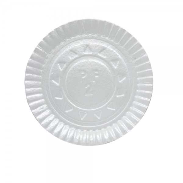 Prato de papelão plastificado branco N4 24cm