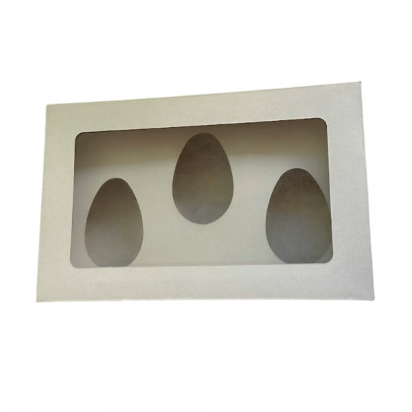 Caixa para 3 Ovos de Colher Branca – 100g