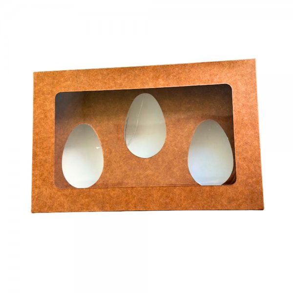 Caixa para 3 Ovos de Colher Kraft – 100g